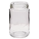 1lb / 380ml Round Glass Jam Jars With Black Lids - Pack Of 6