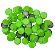 250 Light Green Crown Caps - 26mm - For Beer Bottles