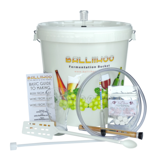 Balliihoo Basic Starter Equipment Kit - With 40 Pint Cider Ingredients & 1Kg Brewing Sugar