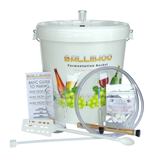 Balliihoo Basic Starter Equipment Kit - With 40 Pint Cider Ingredients & 1Kg Brewing Sugar
