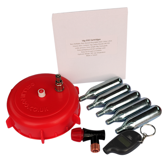 Balliihoo Premium Equipment Starter Kit With King Keg - Co2 Control Top Up System & Heater Belt