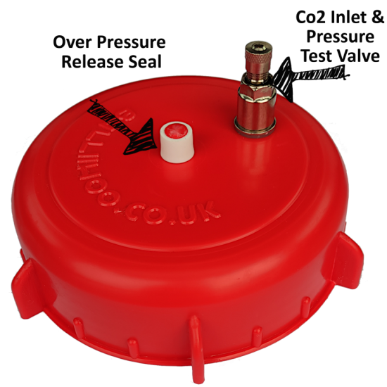 Balliihoo 4 Inch Co2 Control Cap - Barrel Cap With Vent, Pressure Top Up and Test Valve