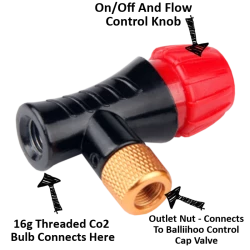 Co2 Top Up Tap For 16 Gram Threaded Bulbs To Use With Control Cap