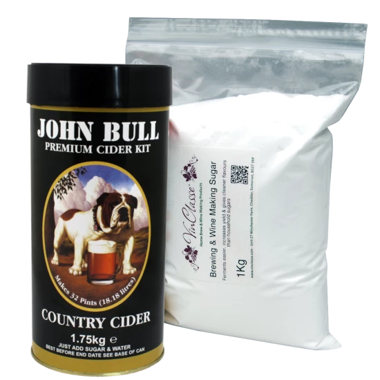 Balliihoo Basic Starter Equipment Kit - With 40 Pint Cider Ingredients & 1Kg Brewing Sugar