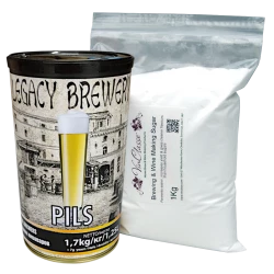 Balliihoo Basic Starter Equipment Kit - With 40 Pint Pilsner Lager & 1Kg Brewing Sugar