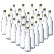 1 Litre Clear PET Bottles - Box of 24 Ideal For Elderflower Champagne