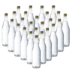 1 Litre Clear PET Bottles - Box of 24 Ideal For Elderflower Champagne