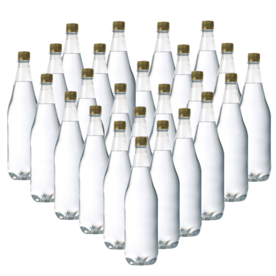 1 Litre Clear PET Bottles - Box of 24 Ideal For Elderflower Champagne