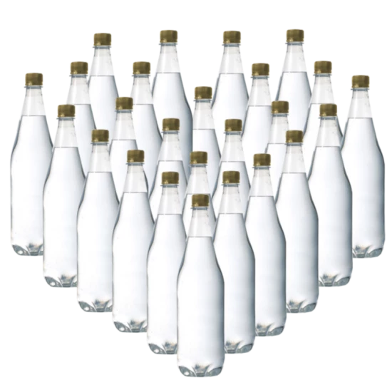 1 Litre Clear PET Bottles - Box of 24 Ideal For Elderflower Champagne