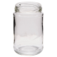1lb / 380ml Round Glass Jam Jars With Black Lids - Pack Of 6