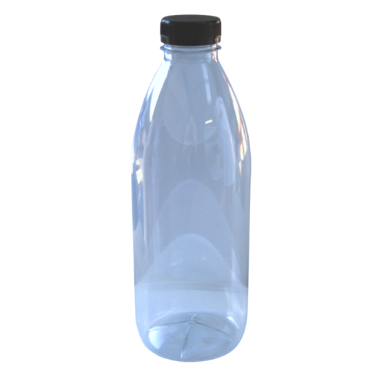 Clear Plastic PET Juice Bottle With Tamper Proof Cap - 500ml - Box Of 90