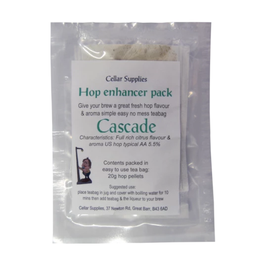 Hop Enhancer Tea Bag Pack - 20g Cascade Hop Pellets