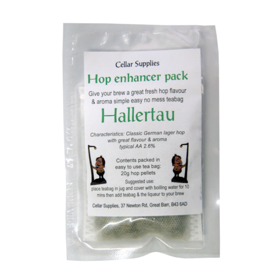 Hop Enhancer Tea Bag Pack - 20g Hallertau Hop Pellets