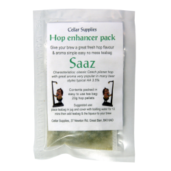 Hop Enhancer Tea Bag Pack - 20g Saaz Hop Pellets