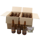 500ml Brown Glass Beer Bottles With Crown Caps - Pack of 24