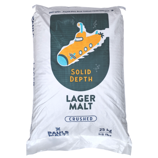Solid Depth Crushed Lager Malt - 25kg Sack