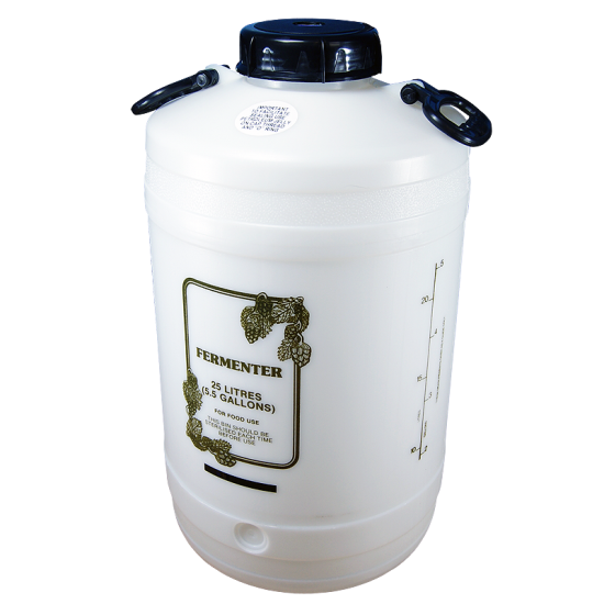 25 Litre Wide Neck Fermenter & 4