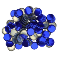 100 Blue Crown Caps - 26mm - For Beer Bottles