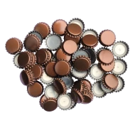 100 Brown Crown Caps - 26mm - For Beer Bottles