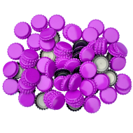 100 Purple Crown Caps - 26mm - For Beer Bottles