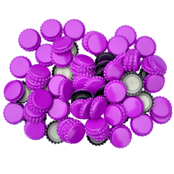 100 Purple Crown Caps - 26mm - For Beer Bottles