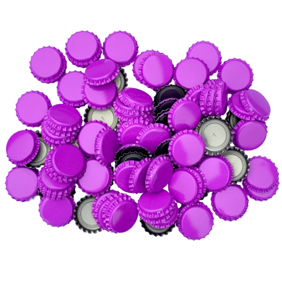 1000 Purple Crown Caps - 26mm - For Standard Beer Bottles