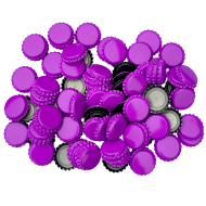 100 Purple Crown Caps - 26mm - For Beer Bottles