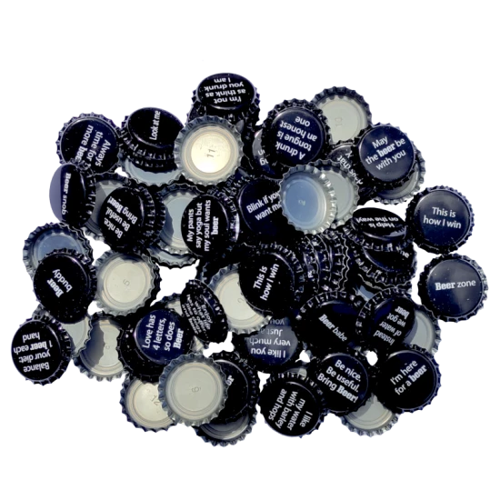1000 Beer Talk Crown Caps - Various Drinking Slogans - 26mm - For Standard Beer Bottles