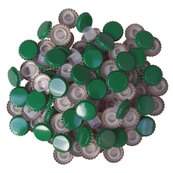 29mm Champagne Bottle Crown Caps With Bidul - Green - Pack Of 100