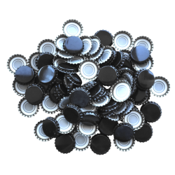 100 Black Crown Caps - 29mm (Large) - For Champagne Bottles