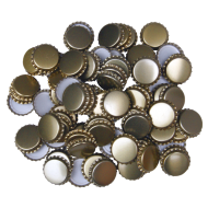 100 Gold Crown Caps - 29mm (Large) - For Champagne Bottles