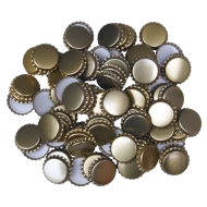 100 Gold Crown Caps - 29mm (Large) - For Champagne Bottles