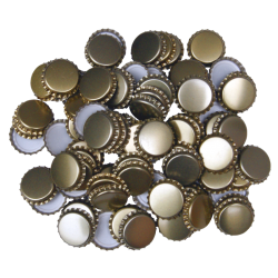 100 Gold Crown Caps - 29mm (Large) - For Champagne Bottles