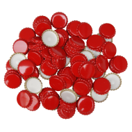 100 Red Crown Caps - 29mm (Large) - For Champagne Bottles