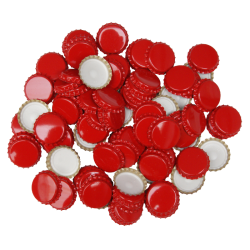 100 Red Crown Caps - 29mm (Large) - For Champagne Bottles