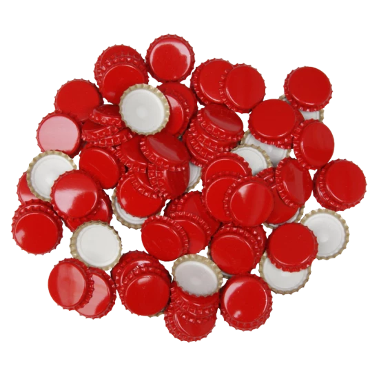 100 Red Crown Caps - 29mm (Large) - For Champagne Bottles