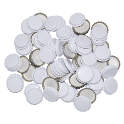 100 White Crown Caps - 29mm (Large) - For Champagne Bottles