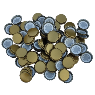 100 Gold Crown Caps - 29mm (Large) - For Champagne Bottles