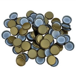 100 Gold Crown Caps - 29mm (Large) - For Champagne Bottles