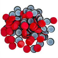 100 Red Crown Caps - 29mm (Large) - For Champagne Bottles