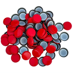 100 Red Crown Caps - 29mm (Large) - For Champagne Bottles