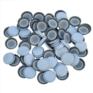 100 White Crown Caps - 29mm (Large) - For Champagne Bottles