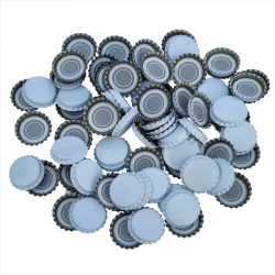 100 White Crown Caps - 29mm (Large) - For Champagne Bottles