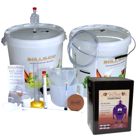 30 Bottle Wine Starter Set & Chardonnay Ingredient Kit