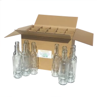 375ml Half Size Clear Wine Bottles  - Box of 20