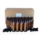 500ml Brown PET Plastic Bottles With Black Caps - Pack of 40