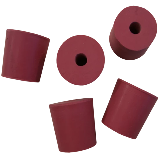 Pack Of 5 Bored Rubber Airlock Bungs To Fit 1 Gallon Demijohn 