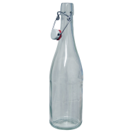 750ml Classic Style Clear Glass Swing Top Bottle