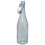 750ml Classic Style Clear Glass Swing Top Bottle