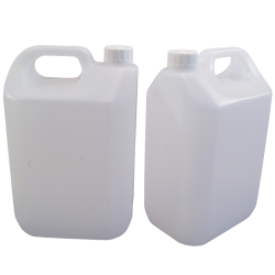 Jerrycan Style Plastic Bottle With Handle - 2.5 Litre / 1/2 Gallon - Pack Of 2
